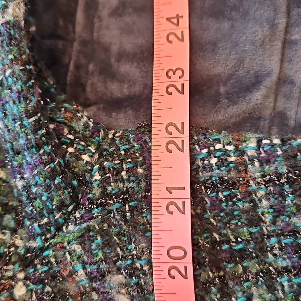 ✨ Dark Academia| Navy Bouclé Tweed Blazer| Old Money, Classic Chic ✨ Sz. L - Picture 8 of 8